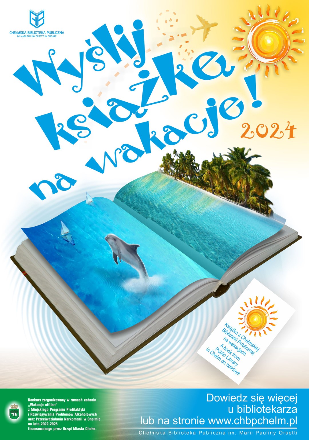 Wyślij książkę na wakacje - plakat