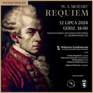 Plakat koncert "Requiem" Wolfganga Amadeusza Mozarta