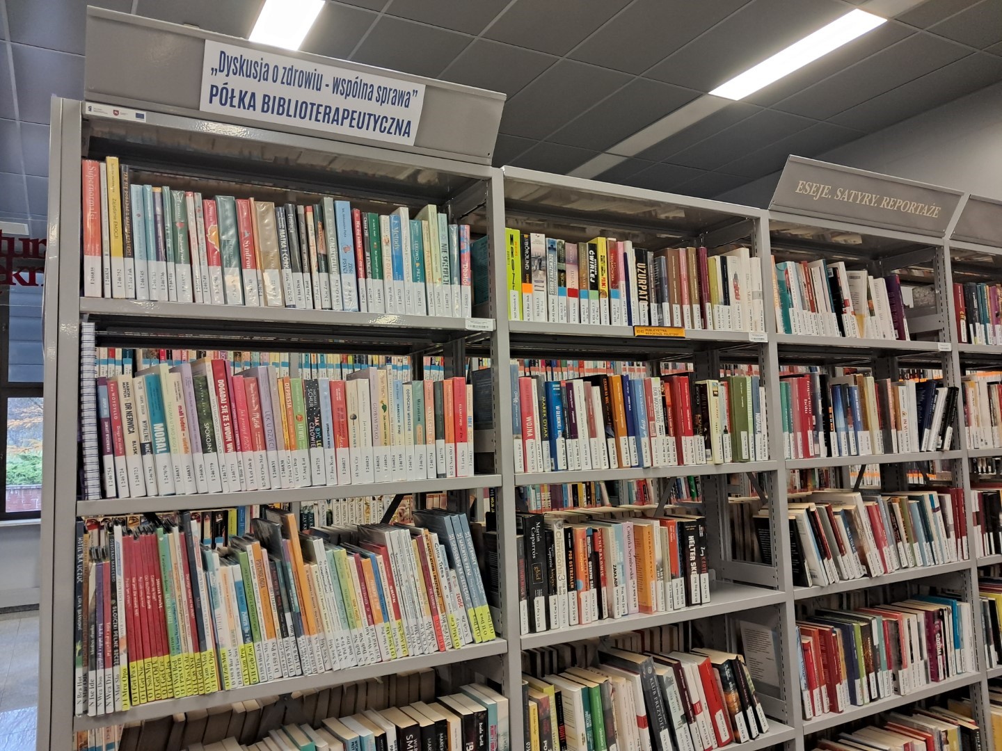 Półka Biblioterapeutyczna w biibliotece