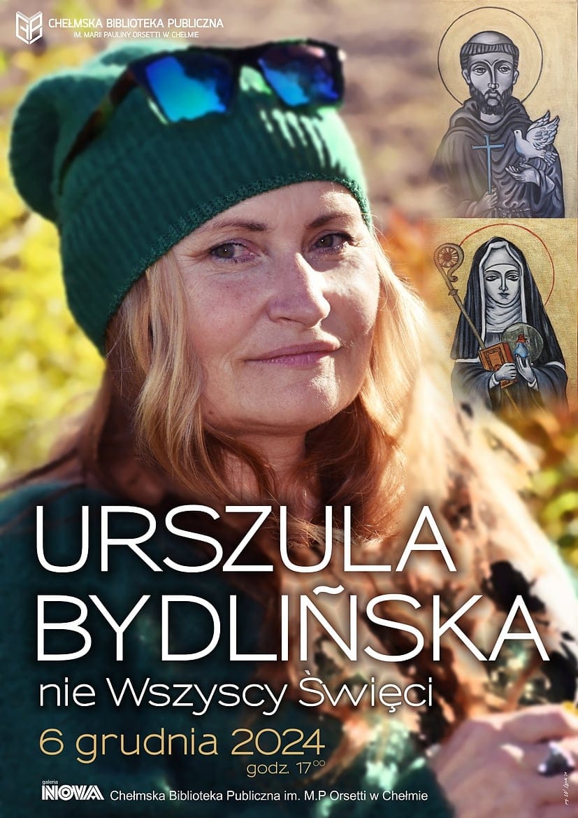 Plakat promujący spotkanie z Urszulą Bydlińską